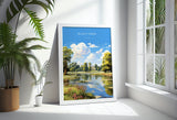 Bushy Park Travel Poster, Travel Print of Bushy Park, Surrey, London,England, London Art Lovers Gift, Wall Art Print NQ Media Designs