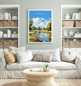 Bushy Park Travel Poster, Travel Print of Bushy Park, Surrey, London,England, London Art Lovers Gift, Wall Art Print NQ Media Designs