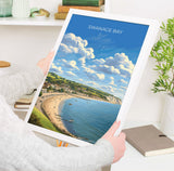 Swanage Bay Travel Poster, Travel Print of Swanage Bay, England, Dorset Coast Art Lovers Gift, Wall Art Print NQ Media Designs