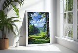 Sunningdale Travel Poster, Travel Print of Sunningdale Golf Course, Sunningdale Art Lovers Gift, Berkshire, Birthday Gift NQ Media Designs