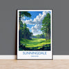 Sunningdale Travel Print, Travel Poster of Sunningdale Golf Course, Sunningdale Art Lovers Gift, Berkshire, Birthday Gift NQ Media Designs