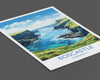 Boscastle Travel Print, Travel Poster of Boscastle, England, Cornwall Art, Boscastle Art Lovers Gift, Wall Art Print