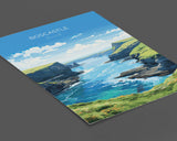 Boscastle Travel Poster, Travel Print of Boscastle, England, Cornwall Art, Boscastle Art Lovers Gift, Wall Art Print NQ Media Designs