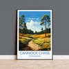 Cannock Chase Travel Print, Travel Poster of Cannock Chase, England, Staffordshire Art, Cannock Chase Art Lovers Gift, Wall Art Print NQ Media Designs