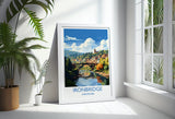 Ironbridge Travel Print, Travel Poster of Ironbridge, England, Shropshire Art, Ironbridge Art Lovers Gift, Wall Art Print NQ Media Designs