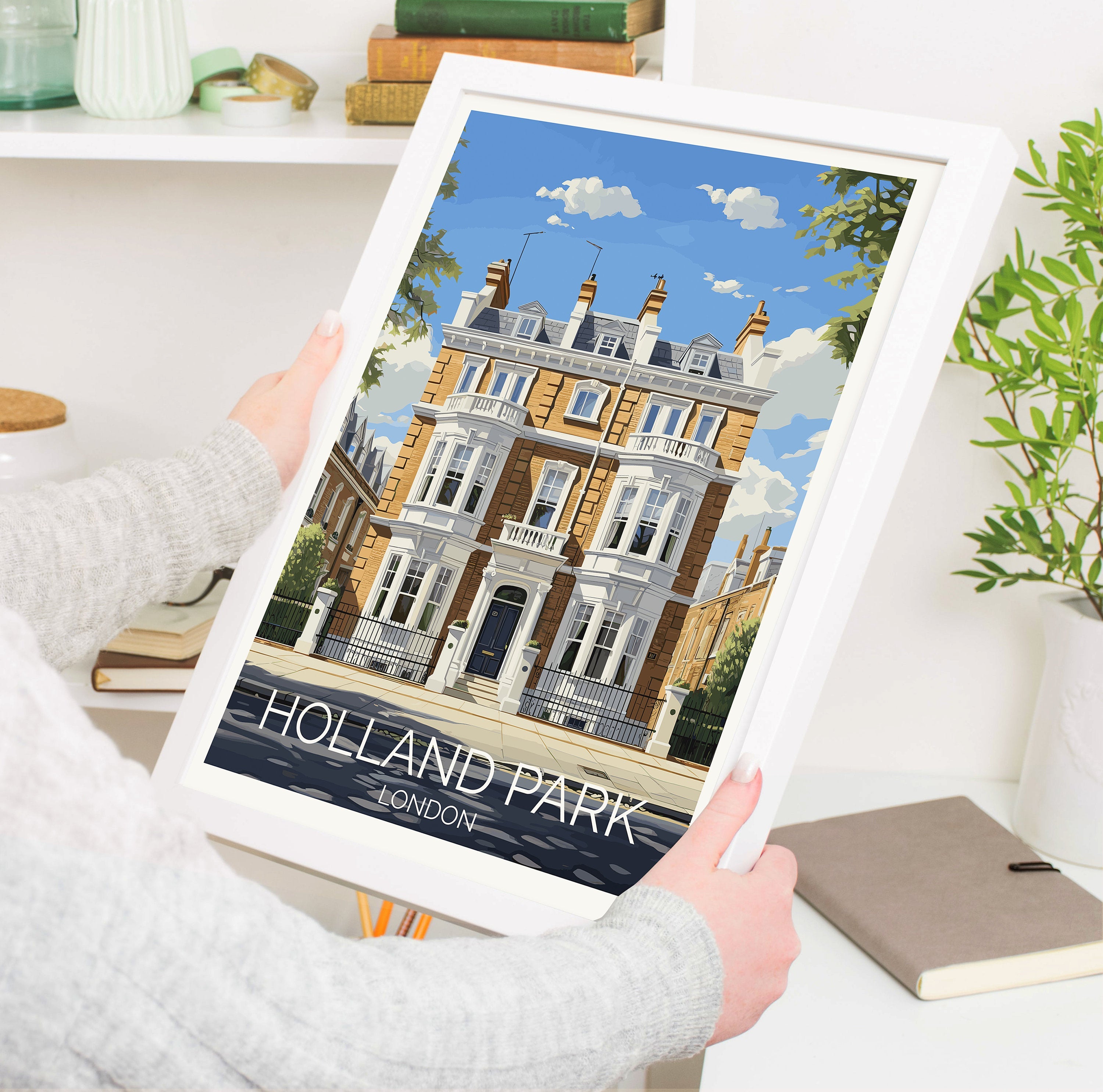 Holland Park Travel Print, Travel Poster of Holland Park, London,England, London Art Lovers Gift, Wall Art Print NQ Media Designs
