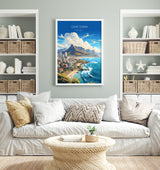 Cape Town Travel Poster, Travel Print of Cape Town,Cape Town Art Lovers Gift, South Africa Gift, Wall Art Print NQ Media Designs