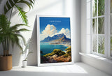 Cape Town Travel Poster, Travel Print of Cape Town,Cape Town Art Lovers Gift, South Africa Gift, Wall Art Print NQ Media Designs