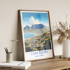 Cape Town Travel Print, Travel Poster of Cape Town,Cape Town Art Lovers Gift, South Africa Gift, Wall Art Print