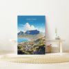 Cape Town Travel Poster, Travel Print of Cape Town,Cape Town Art Lovers Gift, South Africa Gift, Wall Art Print