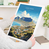 Cape Town Travel Poster, Travel Print of Cape Town,Cape Town Art Lovers Gift, South Africa Gift, Wall Art Print NQ Media Designs