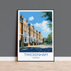 Twickenham Travel Print, Travel Poster of Twickenham, London,England, London Art Lovers Gift, Wall Art Print