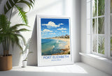 Port Elizabeth Travel Print, Travel Poster of Port Elizabeth, Port Elizabeth Art Lovers Gift, South Africa Gift, Wall Art Print NQ Media Designs