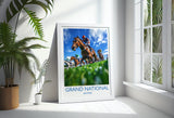 Grand National Travel Poster Wall Art, Travel Print of Aintree, Merseyside, England, Grand National Horse Race Art Gift, England Art Gift NQ Media Designs