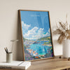 Salcombe Travel Poster, Travel Print of Salcombe, England, Devon Art, Salcombe Art Lovers Gift, Wall Art Print