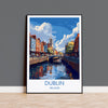 Dublin Poster Wall Art, Travel Print of Dublin, Ireland, Dublin Art Lovers Gift, Travel Wall Decor Gift NQ Media Designs