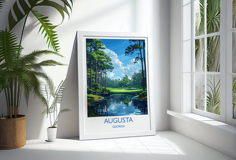 Augusta National Travel Print, Travel Poster of Augusta National Golf Course, Masters Poster, Augusta National Art Lovers Gift, USA Gift