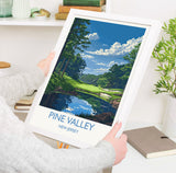 Pine Valley Travel Print, Travel Poster of Pine Valley Golf Course, Pine Valley Art Lovers Gift, New Jersey USA art, Birthday Gift NQ Media Designs