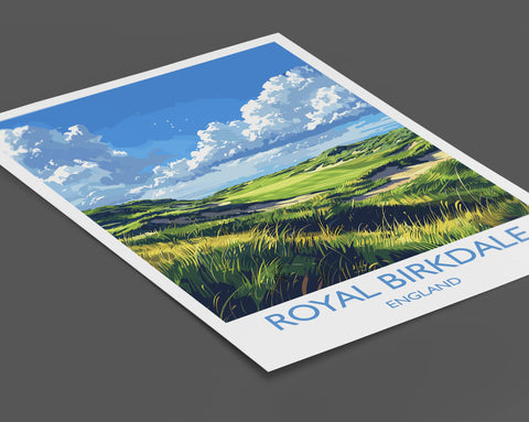 Royal Birkdale Travel Print, Travel Poster of Royal Birkdale Golf Course, Royal Birkdale Art Lovers Gift, Birthday Gift