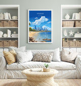 Brisbane Travel Poster, Travel Print of Brisbane , Queensland Art, Australia Art Lovers Gift, Brisbane Wall Art NQ Media Designs