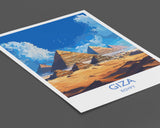 Giza Travel Print, Travel Poster of Giza, Egypt Art Lovers Gift, Giza Pyramids Wall Art NQ Media Designs