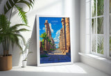 Luxor Travel Poster, Travel Print of Luxor, Egypt Art Lovers Gift, Luxor Wall Art NQ Media Designs