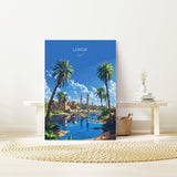 Luxor Travel Poster, Travel Print of Luxor, Egypt Art Lovers Gift, Luxor Wall Art NQ Media Designs