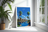 Luxor Travel Poster, Travel Print of Luxor, Egypt Art Lovers Gift, Luxor Wall Art NQ Media Designs