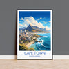 Cape Town Travel Print, Travel Poster of Cape Town,Cape Town Art Lovers Gift, South Africa Gift, Wall Art Print NQ Media Designs