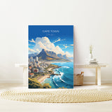 Cape Town Travel Poster, Travel Print of Cape Town,Cape Town Art Lovers Gift, South Africa Gift, Wall Art Print NQ Media Designs
