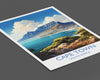 Cape Town Travel Print, Travel Poster of Cape Town,Cape Town Art Lovers Gift, South Africa Gift, Wall Art Print
