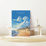 Southwold Travel Poster, Travel Print of Southwold, Southwold Art Lovers Gift, Suffolk Coast Wall Art NQ Media Designs