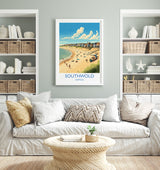 Southwold Travel Print, Travel Poster of Southwold , Southwold Art Lovers Gift, Suffolk Coast Wall Art NQ Media Designs