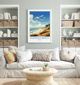 Dunwich Beach Travel Print, Travel Poster of Dunwich Beach,Dunwich Beach Art Lovers Gift, Suffolk Coast Wall Art NQ Media Designs
