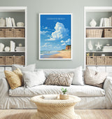 Covehithe Beach Travel Poster, Travel Print of Covehithe Beach,Covehithe Beach Art Lovers Gift, Suffolk Coast Wall Art NQ Media Designs