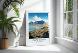 Cape Town Travel Print, Travel Poster of Cape Town,Cape Town Art Lovers Gift, South Africa Gift, Wall Art Print NQ Media Designs