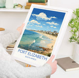 Port Elizabeth Travel Print, Travel Poster of Port Elizabeth, Port Elizabeth Art Lovers Gift, South Africa Gift, Wall Art Print NQ Media Designs