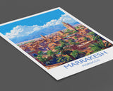 Marrakesh Travel Print Wall Art, Travel Poster of Marrakesh, Marrakesh Art Lovers Gift, Morocco Wall Art NQ Media Designs