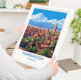 Marrakesh Travel Print Wall Art, Travel Poster of Marrakesh, Marrakesh Art Lovers Gift, Morocco Wall Art NQ Media Designs