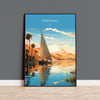 River Nile Travel Poster, Travel Print of River Nile, Egypt Art Lovers Gift, River Nile Wall Art NQ Media Designs