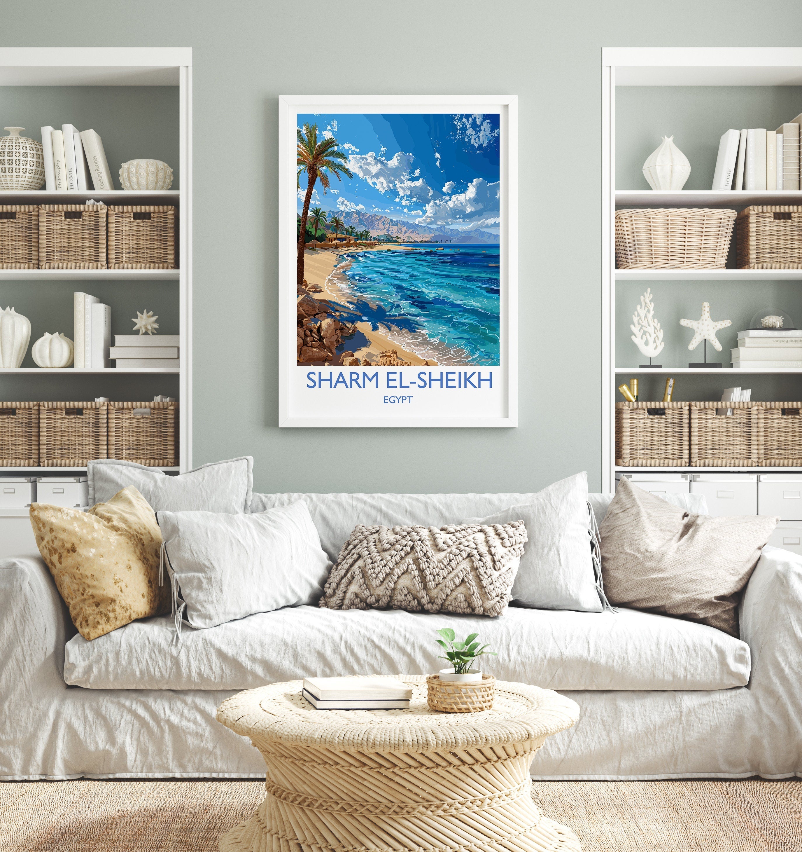Sharm El-Sheikh Travel Print, Travel Poster of Sharm El-Sheikh, Egypt Art Lovers Gift, Sharm El-Sheikh Wall Art NQ Media Designs