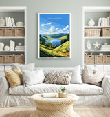 Peak District Travel Poster Wall Art, Travel Print of Peak District, Peak District Art Lovers Gift, English Countryside NQ Media Designs