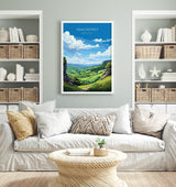 Peak District Travel Poster Wall Art, Travel Print of Peak District, Peak District Art Lovers Gift, English Countryside NQ Media Designs