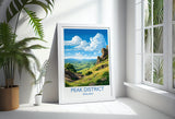 Peak District Travel Print Wall Art, Travel Poster of Peak District, Peak District Art Lovers Gift, English Countryside NQ Media Designs