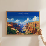 Grand Canyon Landscape Travel Print Wall Art, Travel Poster of Grand Canyon, Grand Canyon Art Lovers Gift, Arizona, USA Travel Art NQ Media Designs