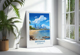 Brisbane Travel Print, Travel Poster of Brisbane , Queensland Art, Australia Art Lovers Gift, Brisbane Wall Art NQ Media Designs