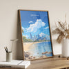 Brisbane Travel Poster, Travel Print of Brisbane , Queensland Art, Australia Art Lovers Gift, Brisbane Wall Art