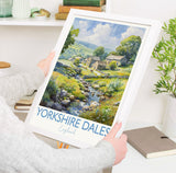 Yorkshire Dales Print, Travel Poster of Yorkshire Dales, England, Yorkshire Dales Art Lovers Gift, Travel Watercolour Gift NQ Media Designs
