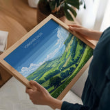 Yorkshire Dales Landscape Travel Poster Wall Art, Travel Print of Yorkshire Dales, Yorkshire Dales Art Lovers Gift, English Countryside NQ Media Designs