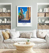 Luxor Travel Print, Travel Poster of Luxor, Egypt Art Lovers Gift, Luxor Wall Art NQ Media Designs